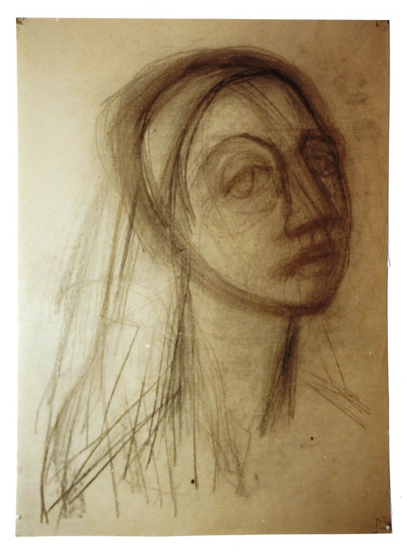 Irmgard Selbst-Zeichnung 1953